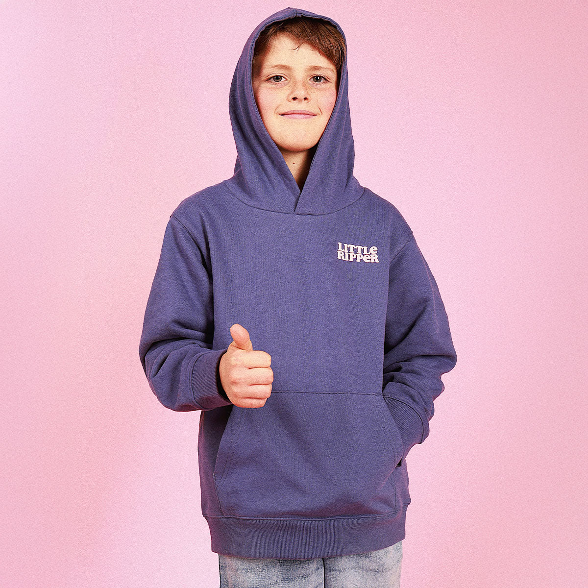Little Ripper Kids Slang Hoodie in Navy