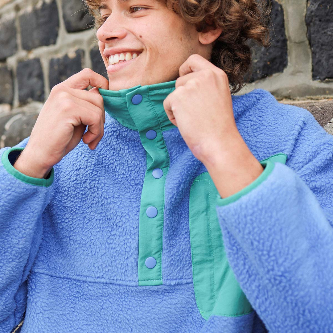 Skwosh Polar Snap Fleece in Blue