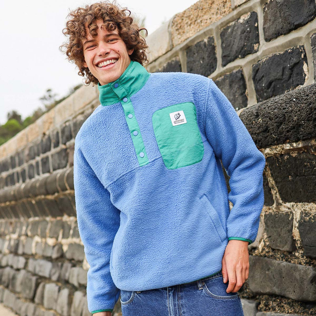Skwosh Polar Snap Fleece in Blue