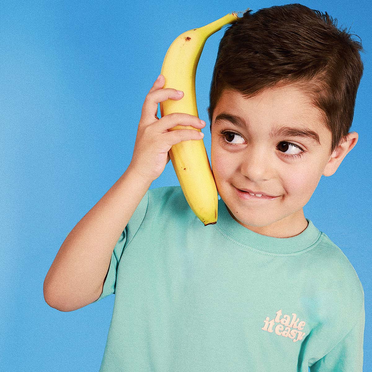 Take It Easy Kids Slang Tee in Moss