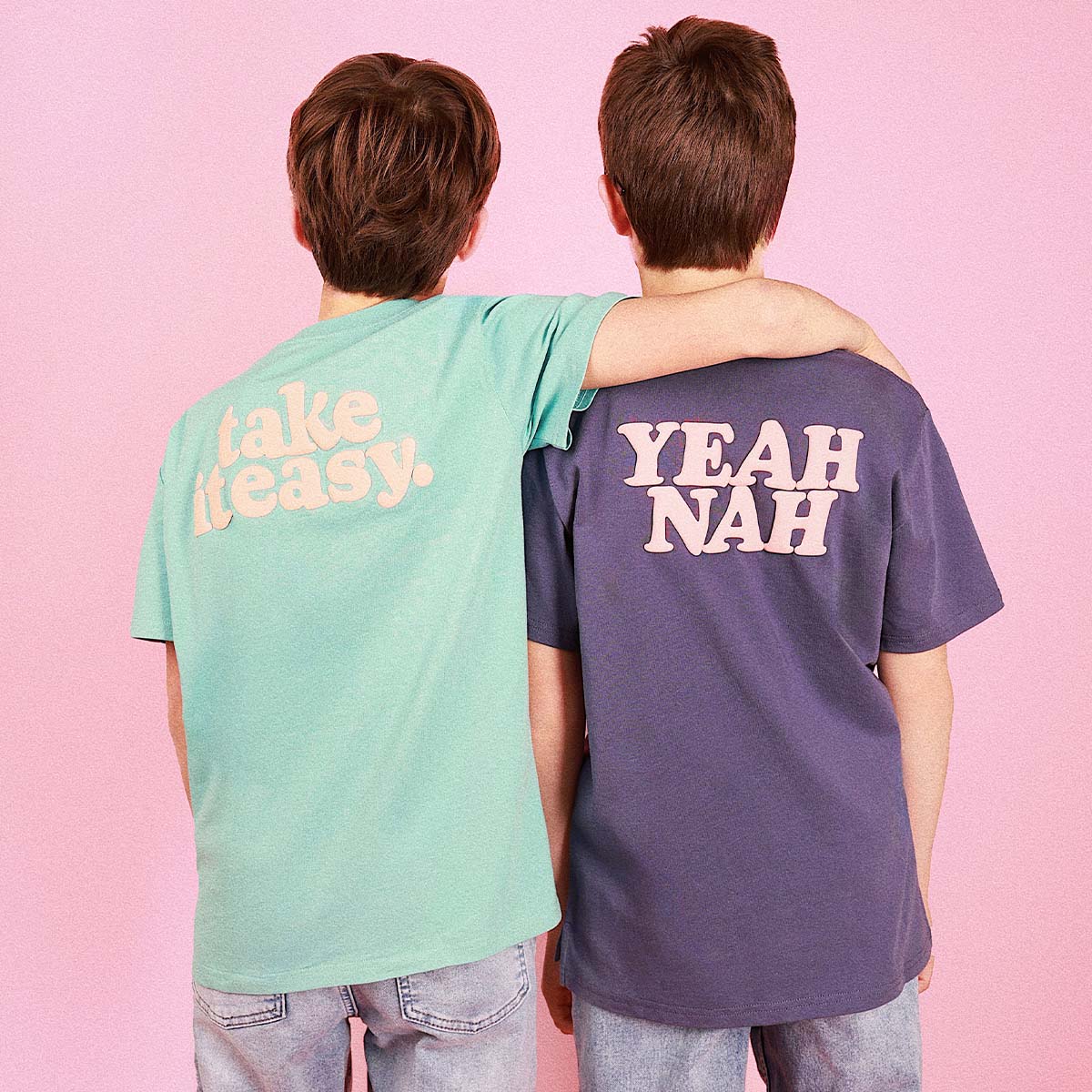 Take It Easy Kids Slang Tee in Moss