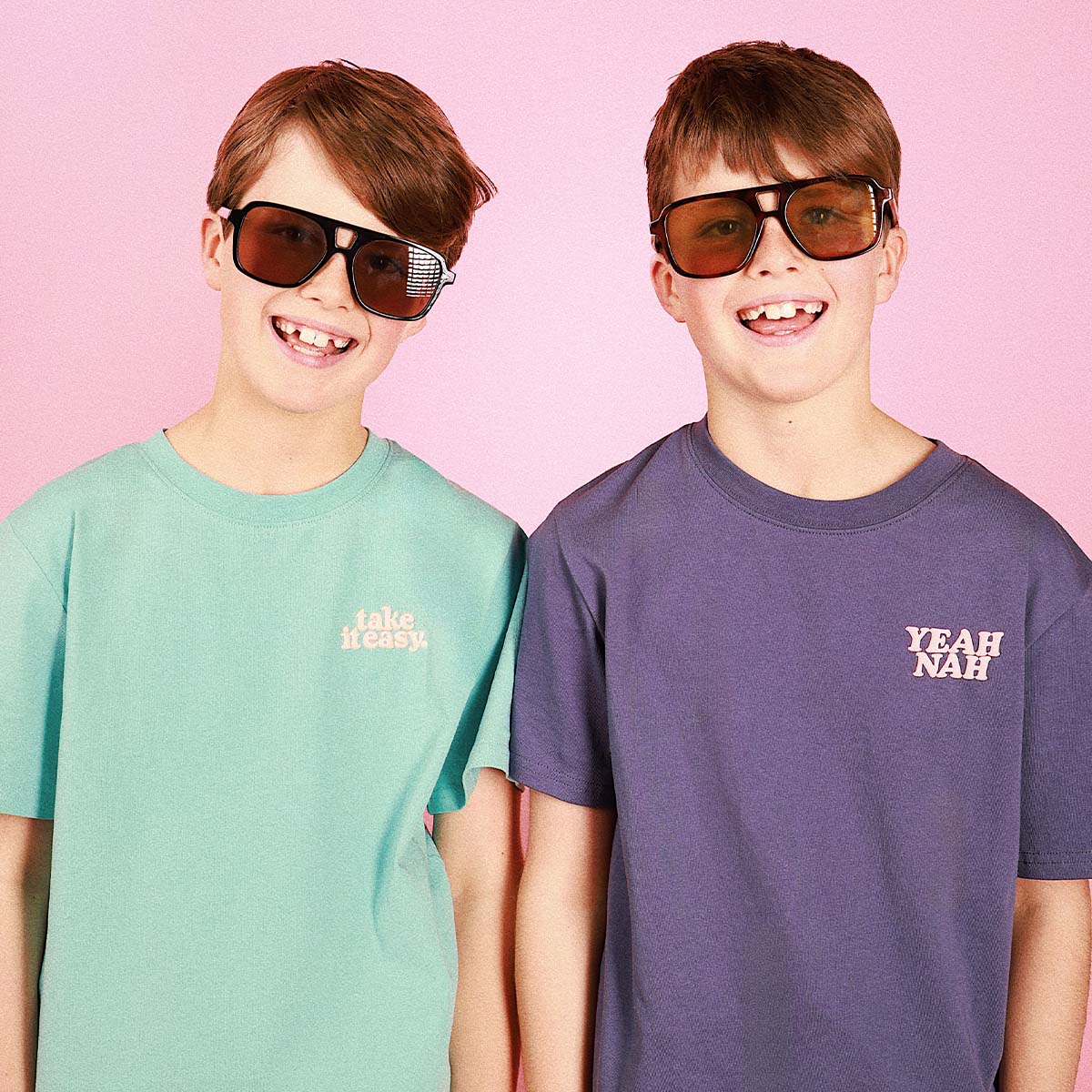 Take It Easy Kids Slang Tee in Moss