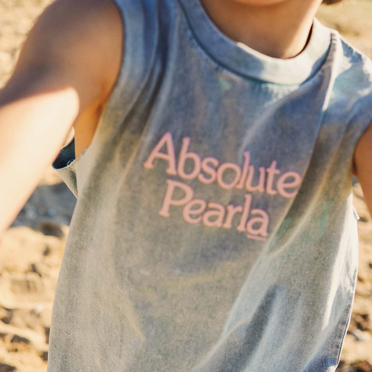 Absolute Pearla Kids Muscle Tank in Light Blue