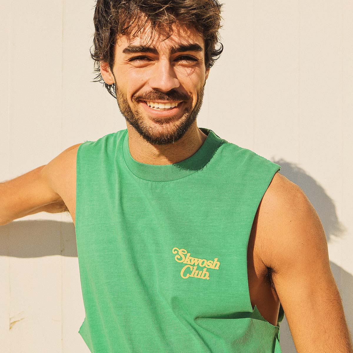 You Little Ripper Slang Muscle Tank in Green
