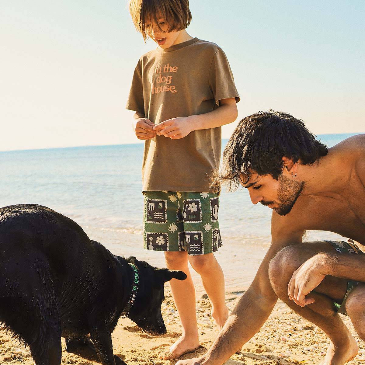 Dog House Kids Slang Tee in Brown