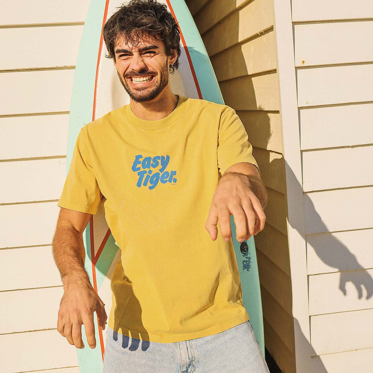 Easy Tiger Slang Tee in Mustard