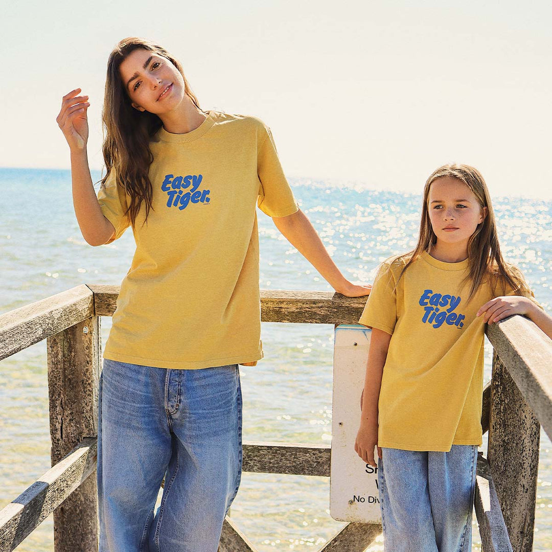 Easy Tiger Slang Tee in Mustard