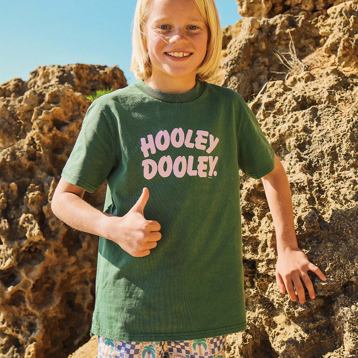 Hooley Dooley Kids Slang Tee in Green