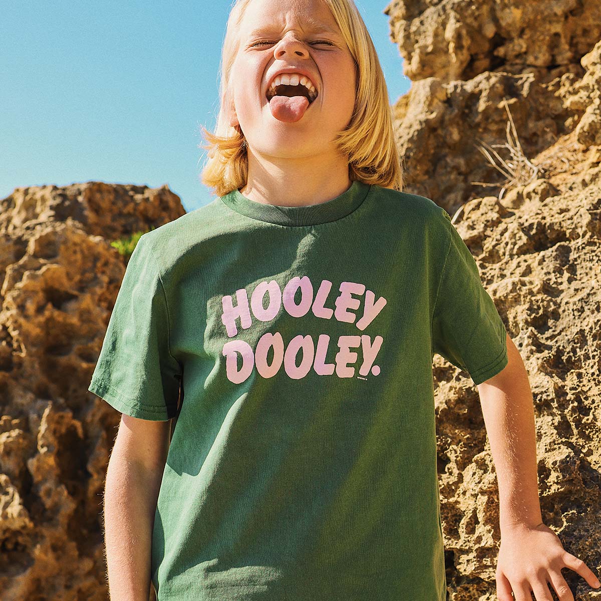Hooley Dooley Kids Slang Tee in Green