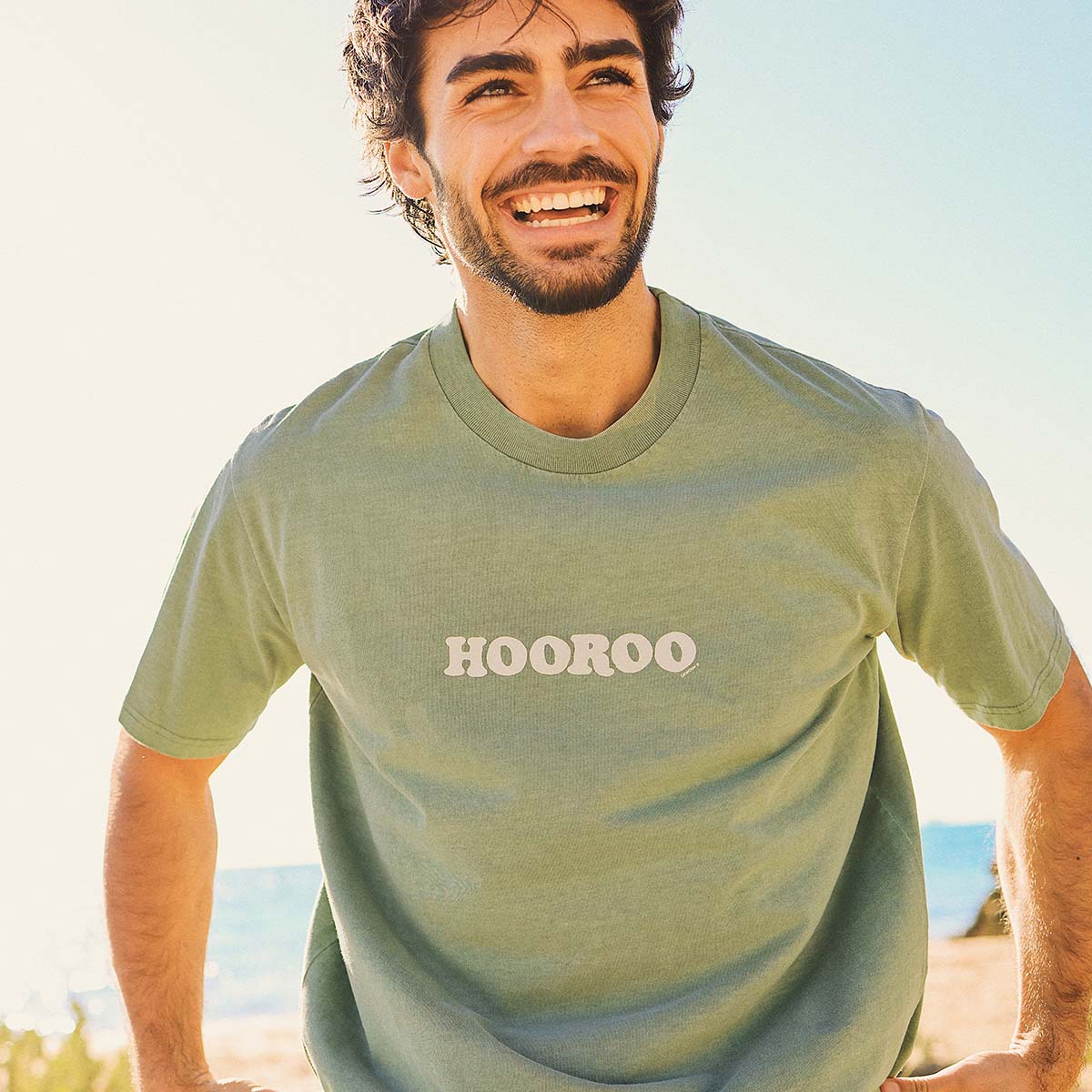 Hooroo Slang Tee in Khaki