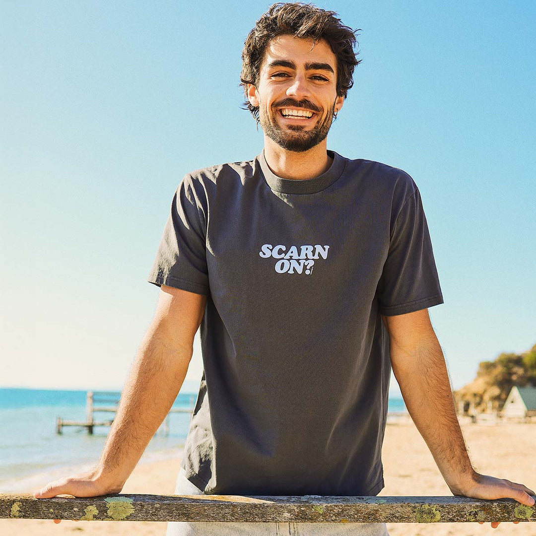 Scarn On? Slang Tee in Black