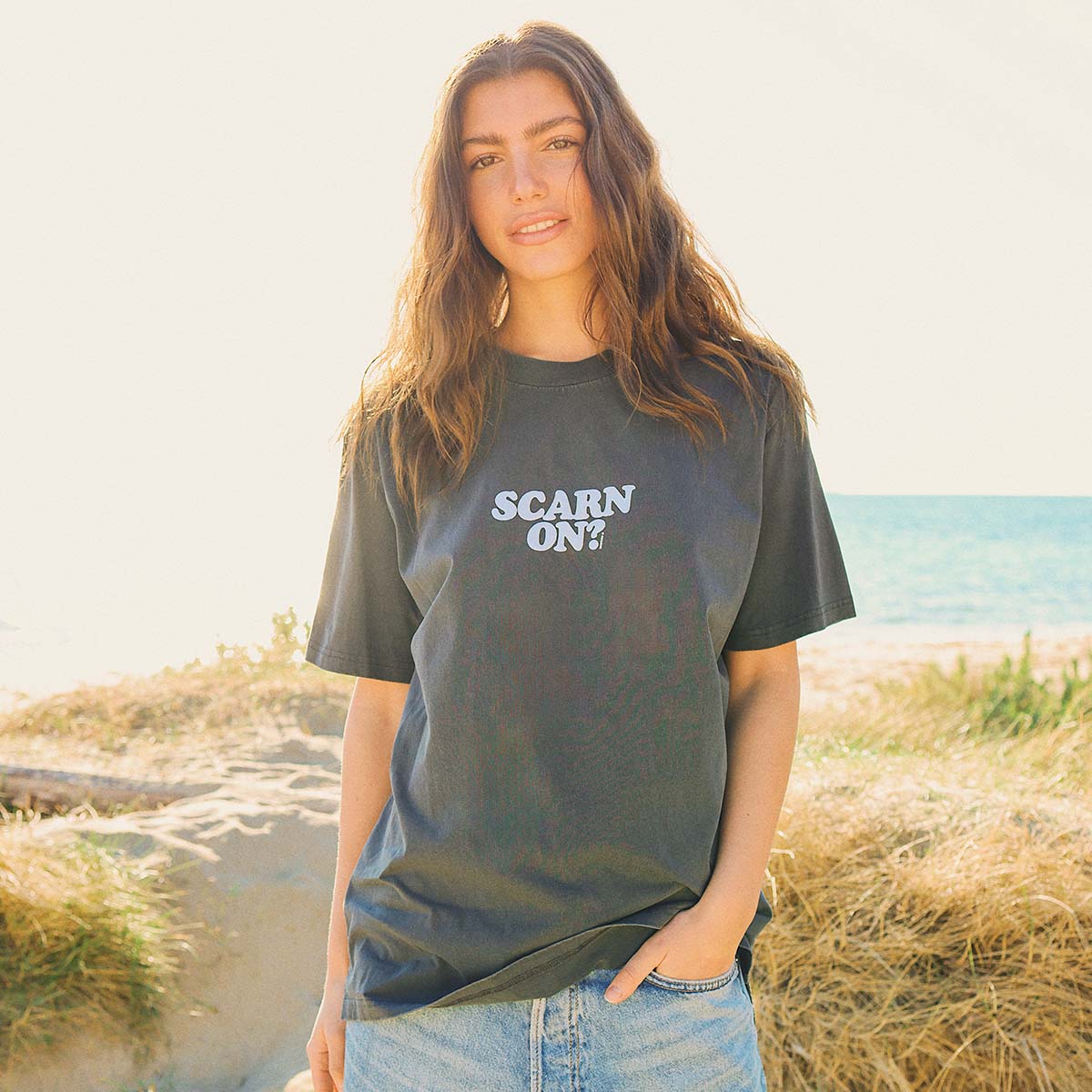 Scarn On? Slang Tee in Black