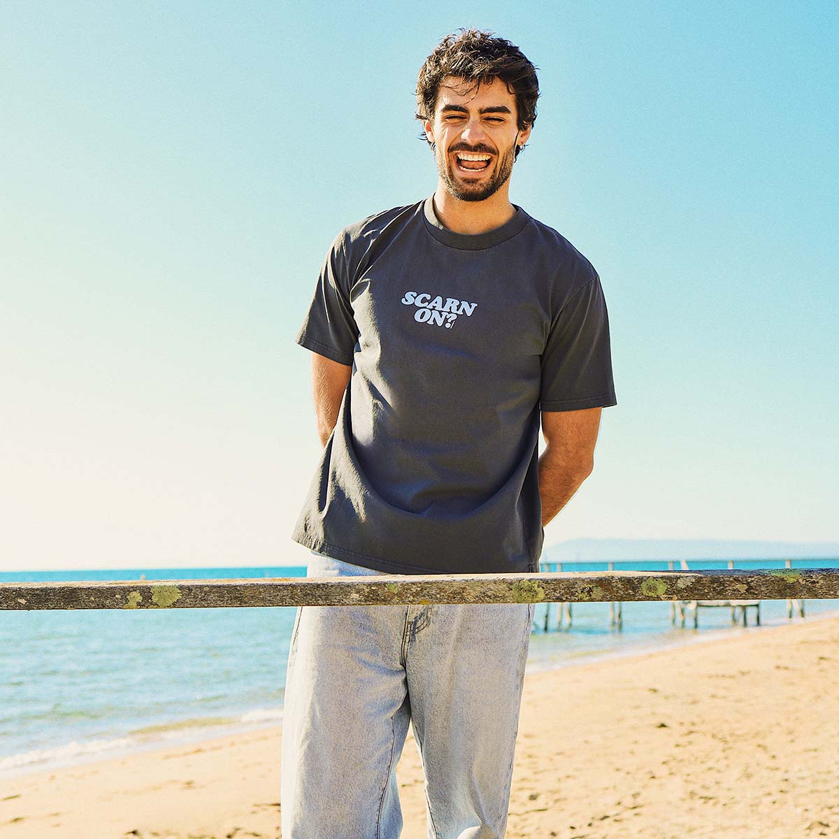 Scarn On? Slang Tee in Black