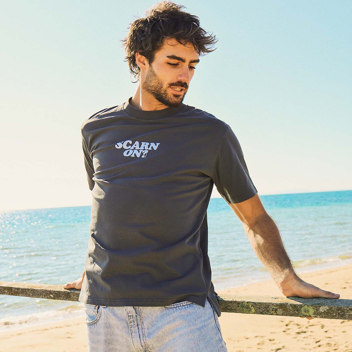 Scarn On? Slang Tee in Black