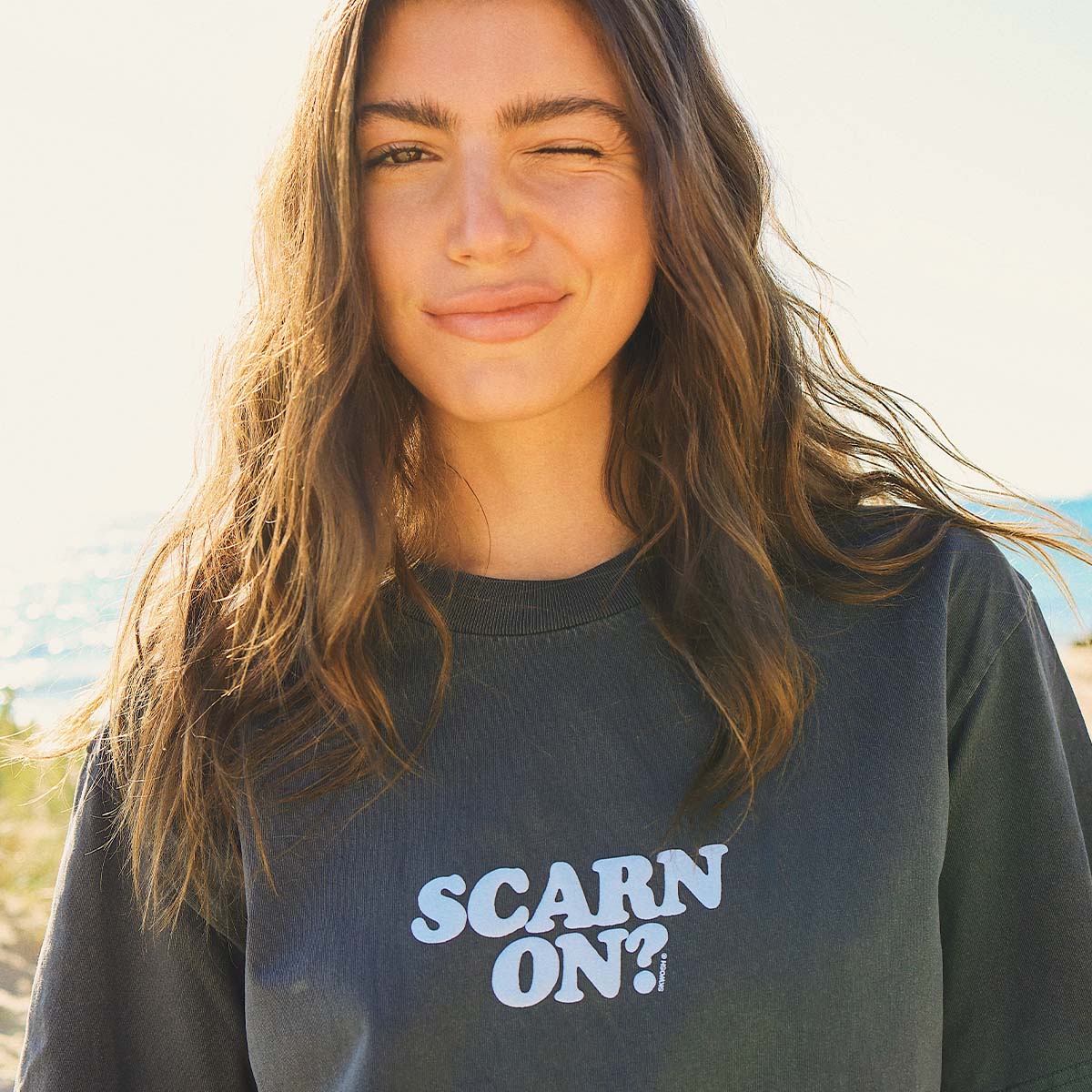Scarn On? Slang Tee in Black