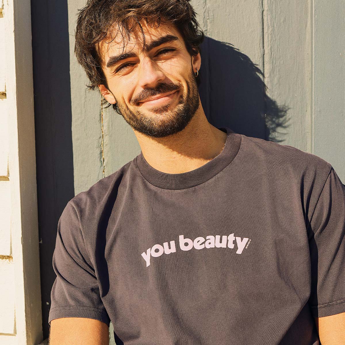 You Beauty Slang Tee in Charcoal