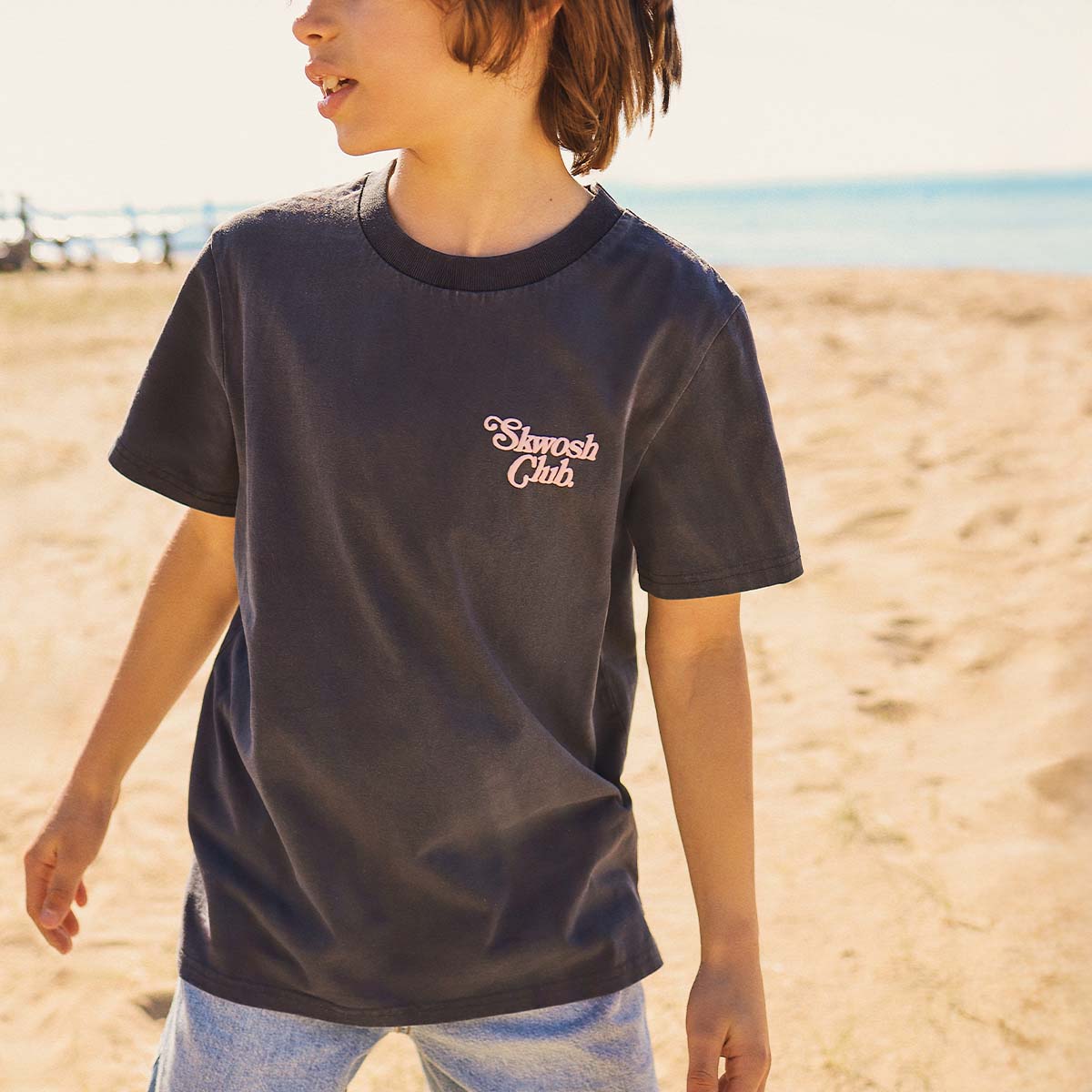 You Little Ripper Kids Slang Tee in Charcoal