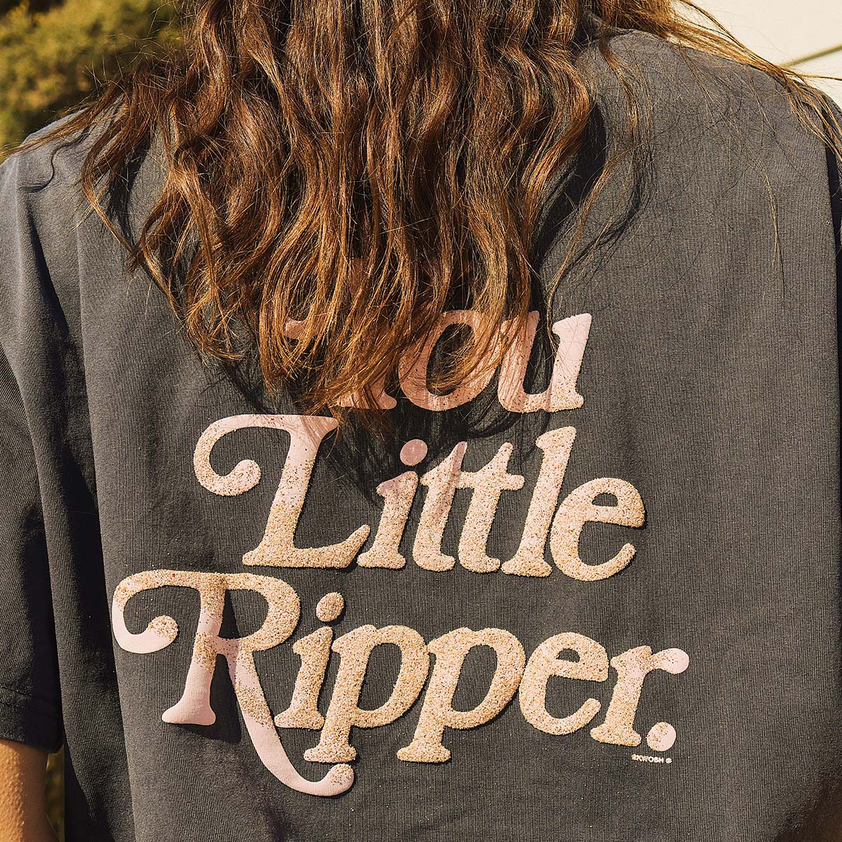 You Little Ripper Slang Tee in Charcoal