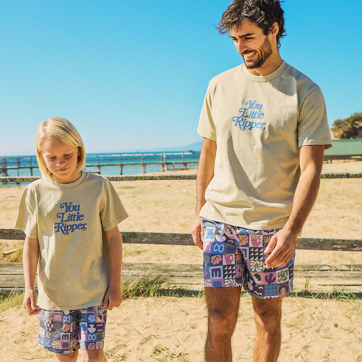 You Little Ripper Slang Tee in Stone