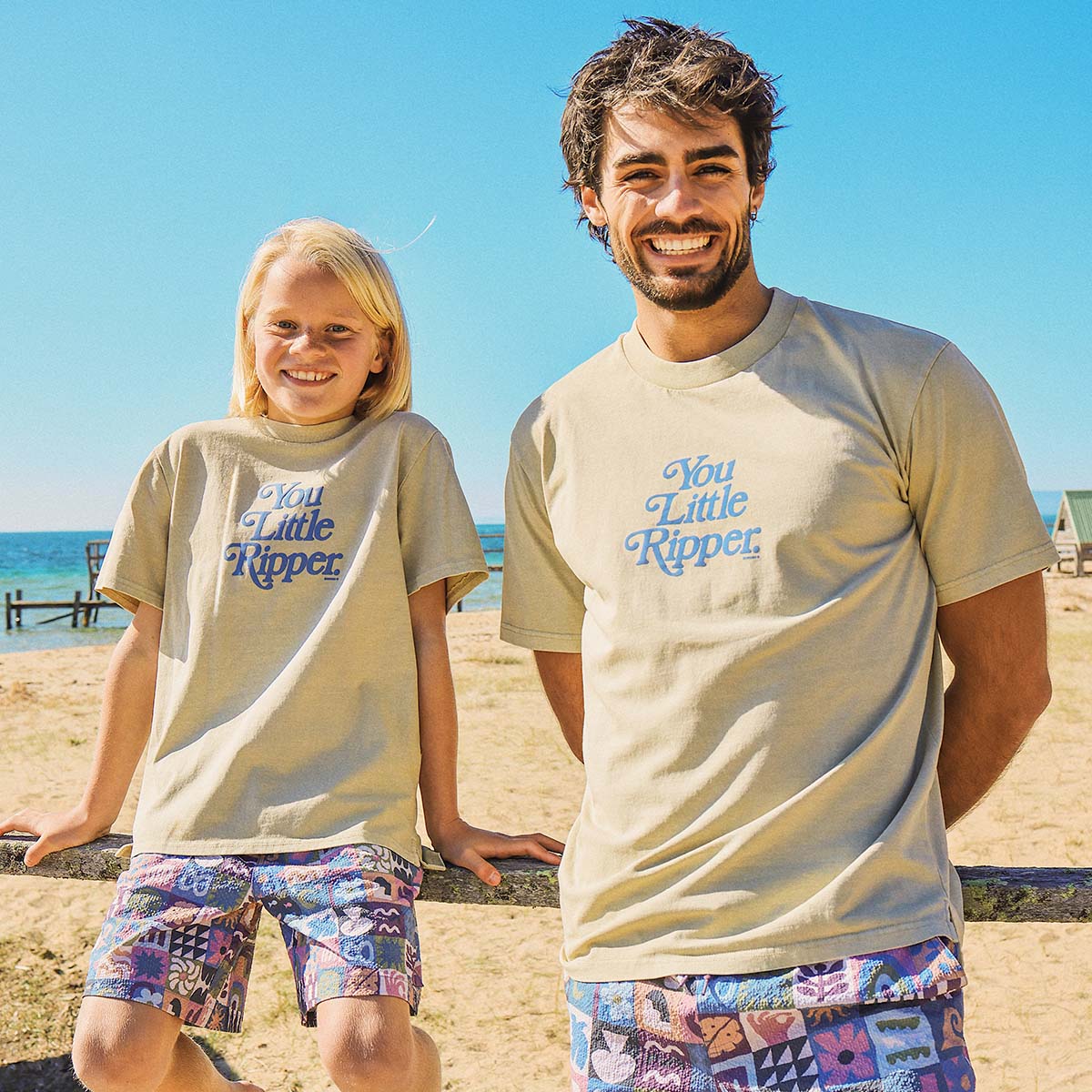 You Little Ripper Slang Tee in Stone