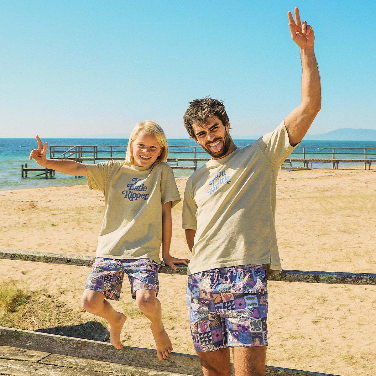 You Little Ripper Slang Tee in Stone
