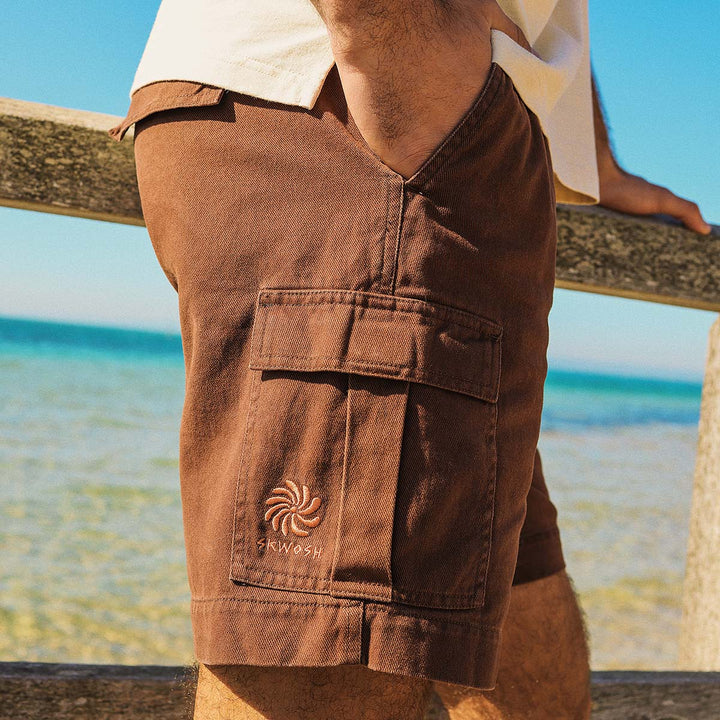 Utility Shorts in Brown