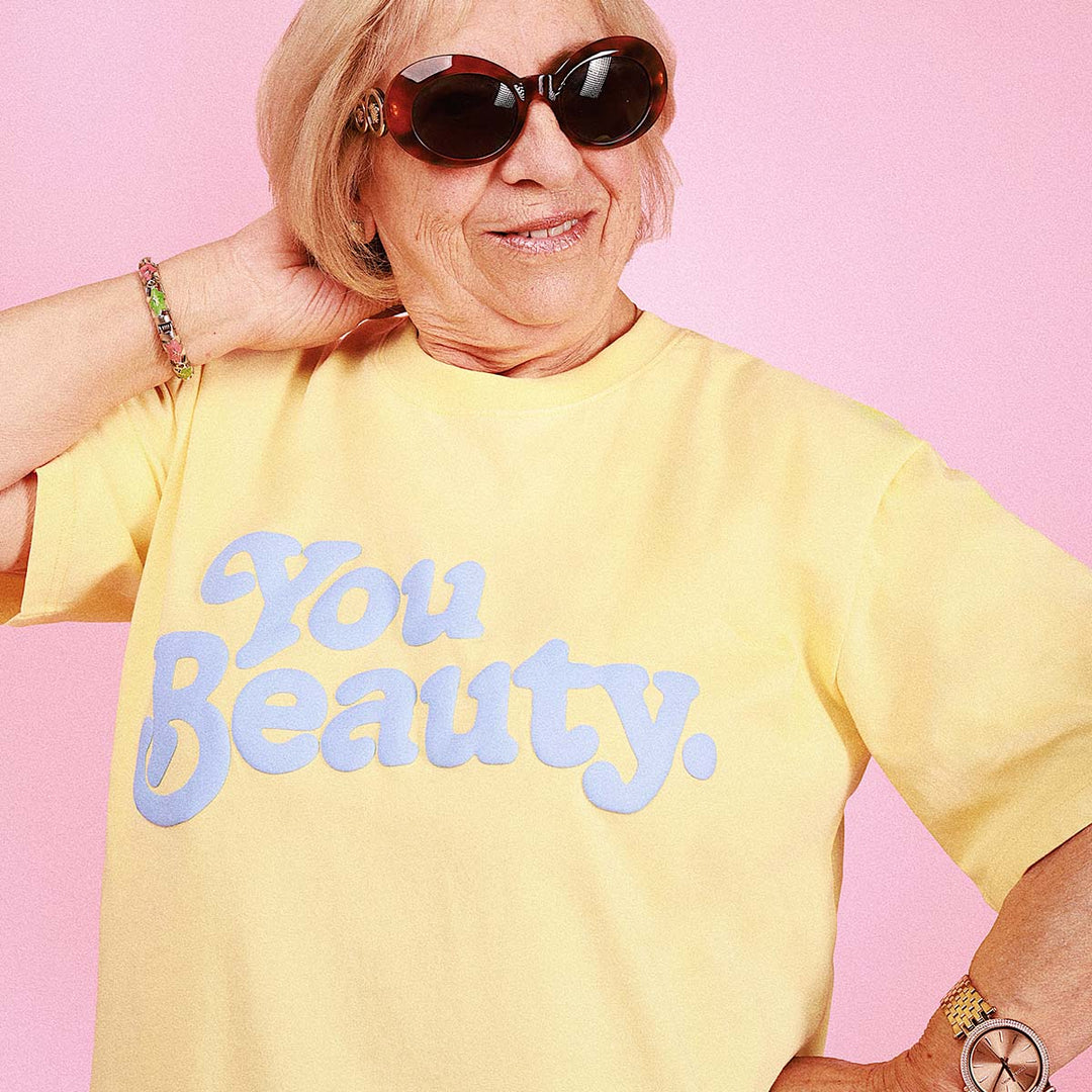 You Beauty Slang Tee In Lemon