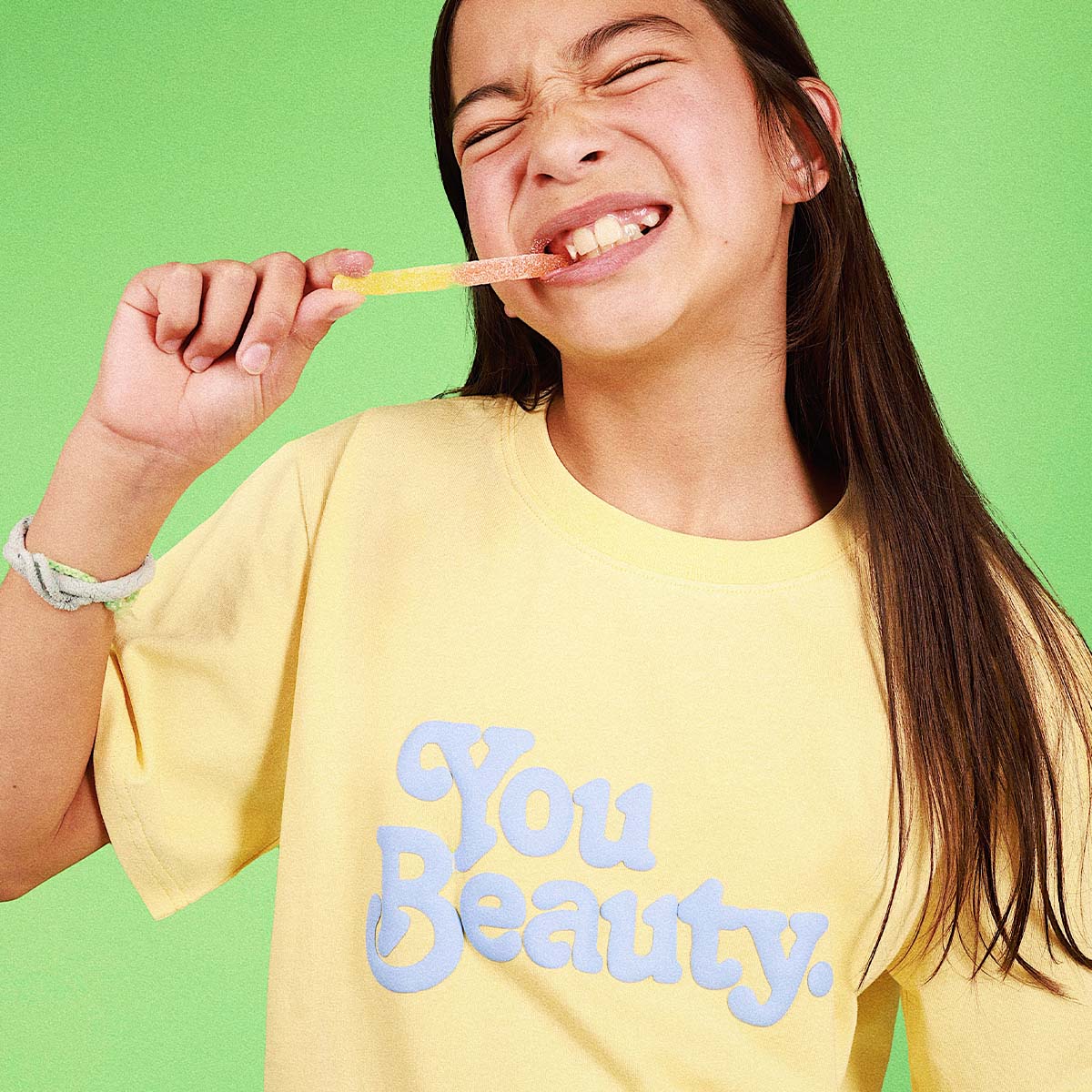 You Beauty Kids Slang Tee in Lemon