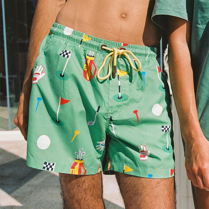 In The Hole Mens Swim Shorts in Green
